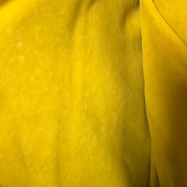 CURTAIN, Pair Yellow Mustard Velvet